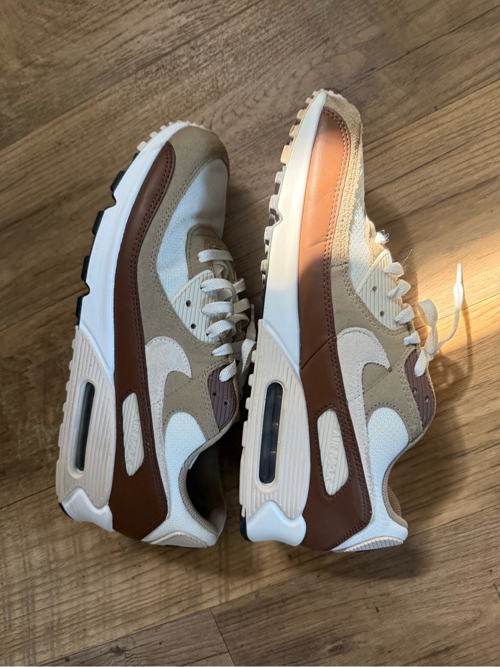 Nike Men's Air Max Sneakers in Beige, Brown, and White size 13